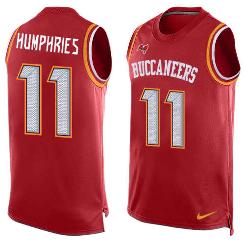 Men's Limited Adam Humphries Nike Jersey Red - #11 Player Name & Number Tank Top NFL Tampa Bay Buccaneers